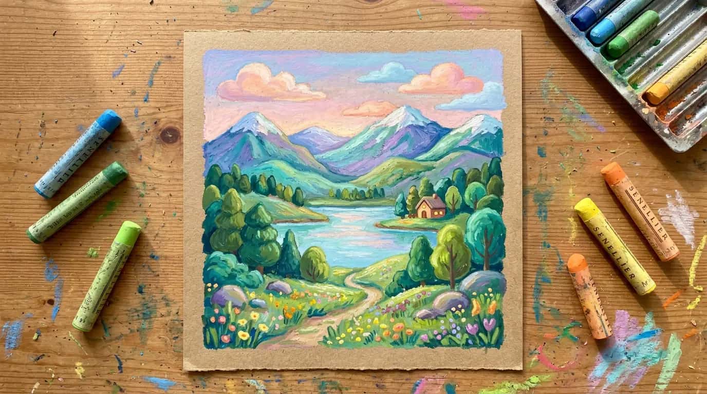 油画棒风景创作
