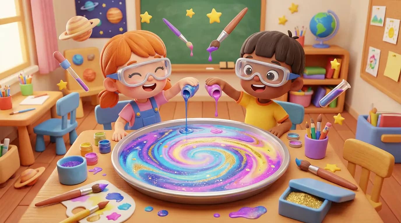 牛奶星空画